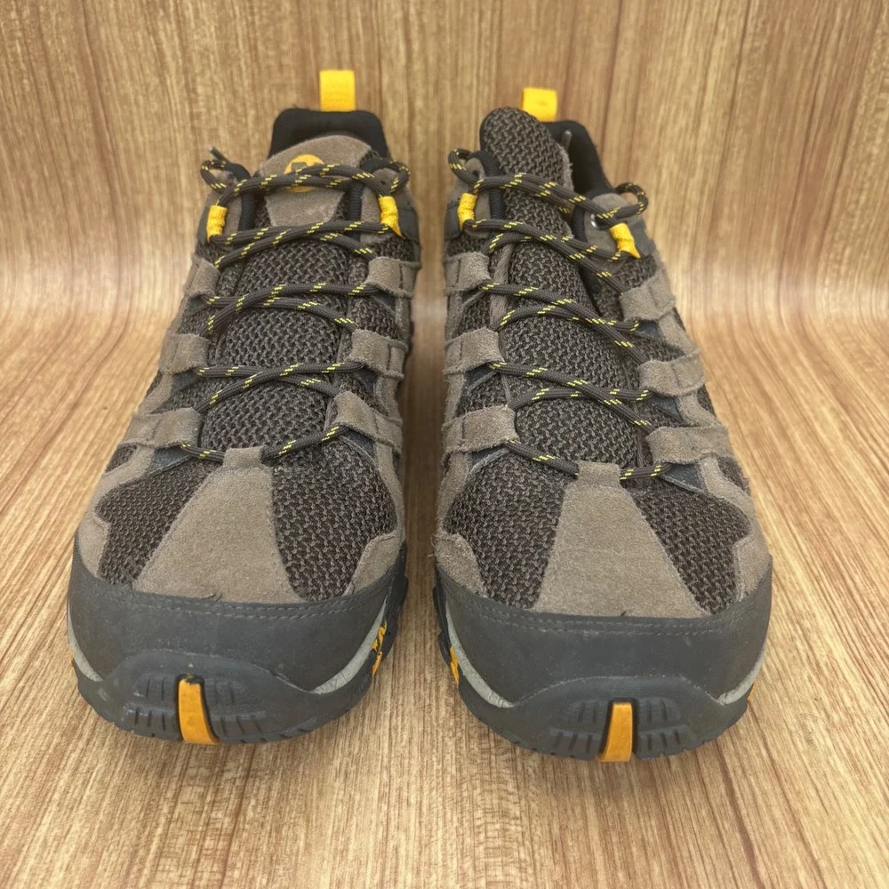 Merrell Hiking Alverstone Shoes Mens 13 Brown Yellow J48531 Suede Mesh Air